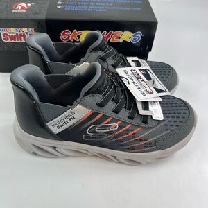 Skechers Hands Free Swift Fit Kids Black/charcoal Sneakers Size 1